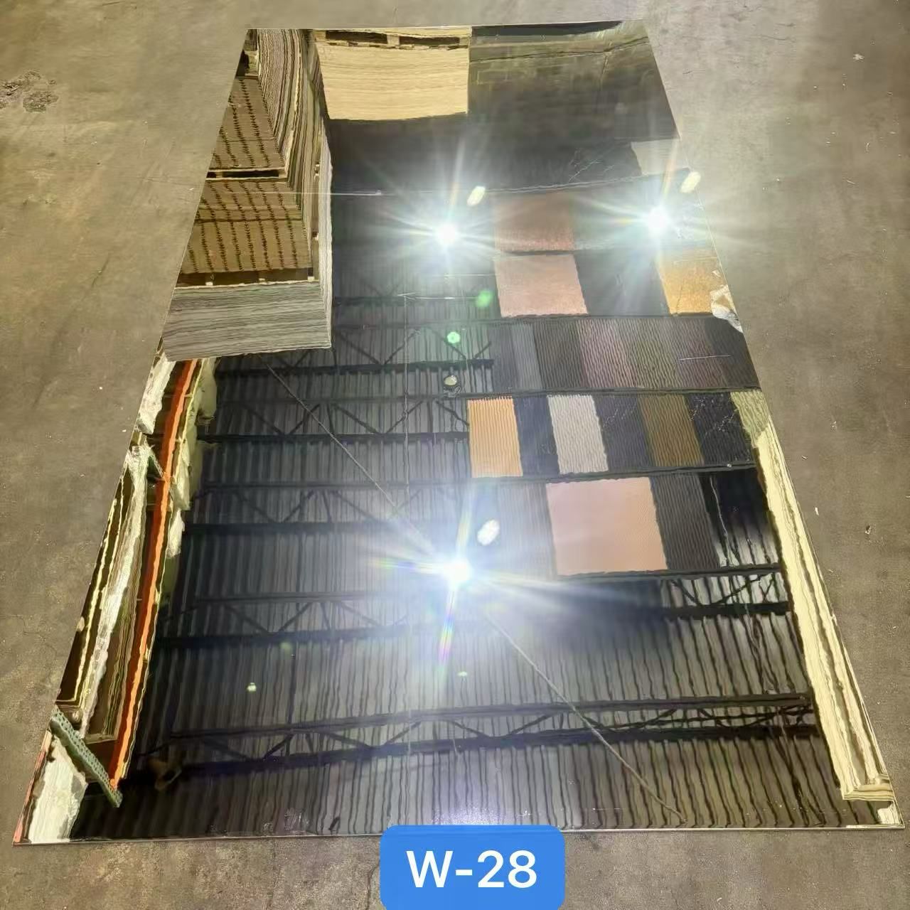 W-28 Silver Mirror Bamboo Charcoal Panel